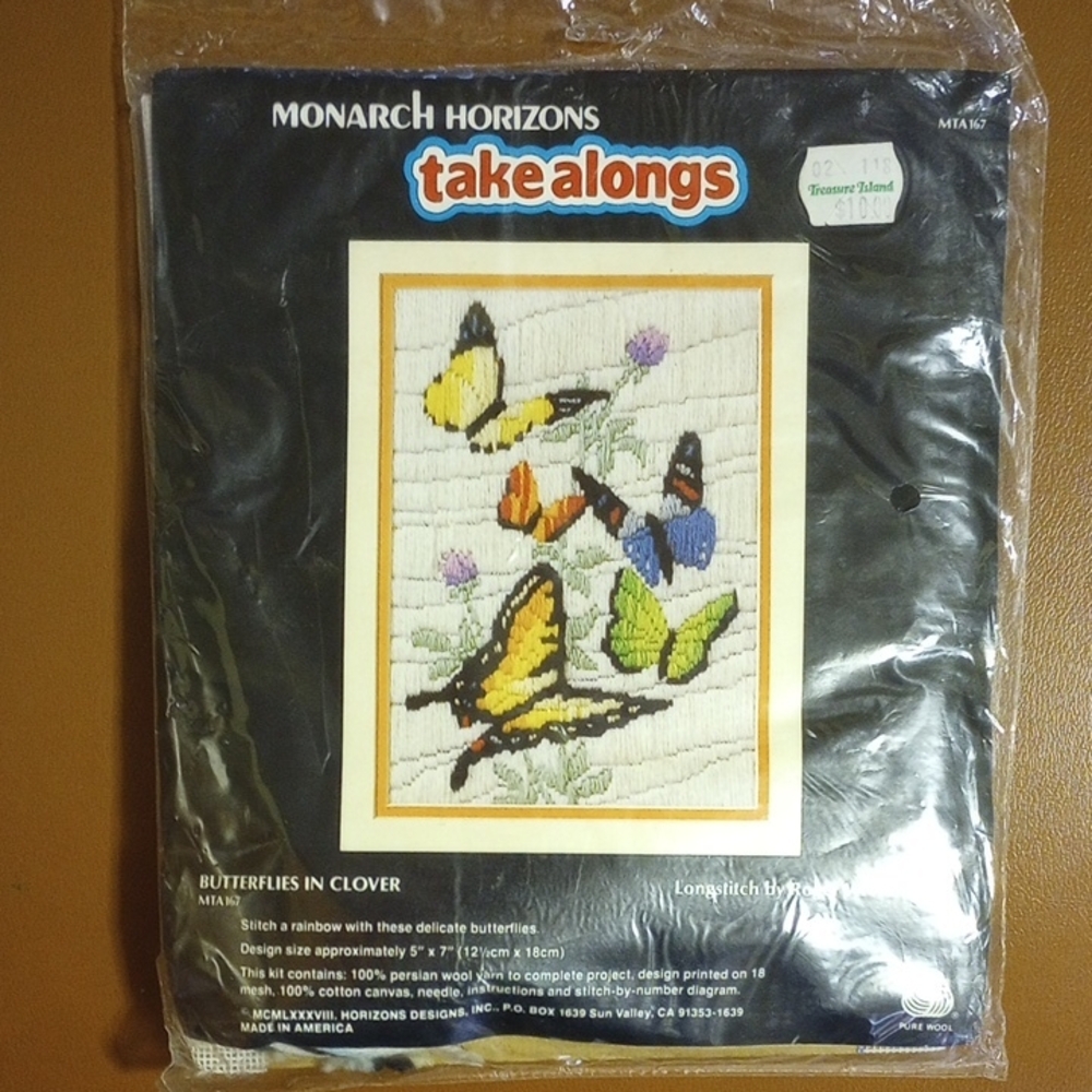 NWT Butterflies in Clover Longstitch Sampler Kit, MTA 167, Monarch Horizons